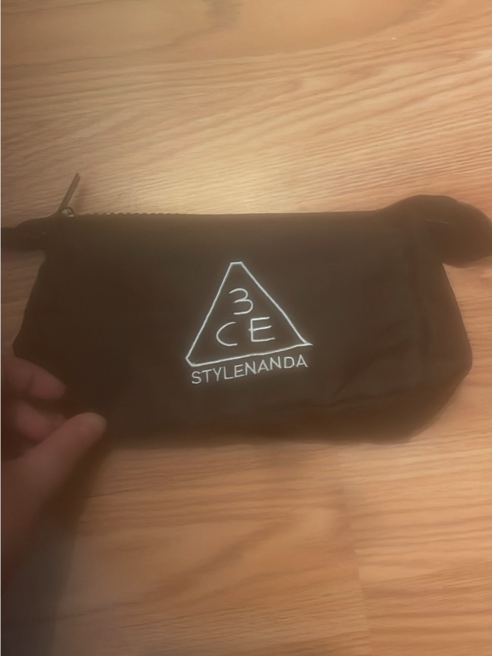 3CE Stylenanda Black Cosmetic Pouch